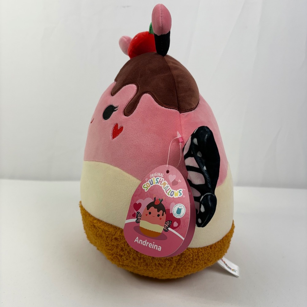 Squishmallows Andreina the Strawberry Cheesecake Butterfly 10‎ Inch NWT 2026 - Picture 2 of 4